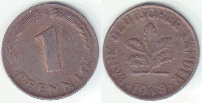 1948 G Germany 1 Pfennig (EF) A003711
